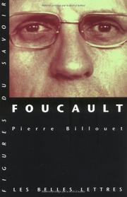 Cover of: Foucault by Pierre Billouet