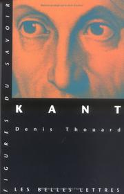 Cover of: Kant by Denis Thouard
