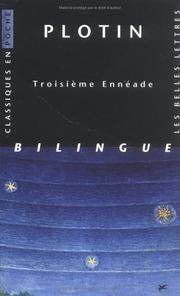 Cover of: Troisième ennéade by Plotinus