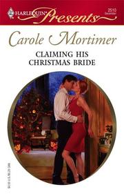 Cover of: Claiming His Christmas Bride | Carole Mortimer