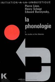 Cover of: La phonologie: lectures