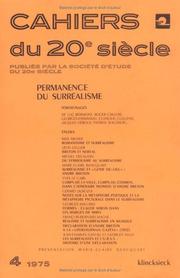 Cover of: Permanence du Surréalisme