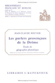 Cover of: Les parlers provençaux de la Drôme: étude de géographie phonétique
