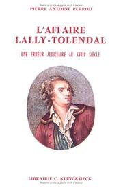 Cover of: L' affaire Lally-Tolendal: le journal d'un juge