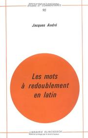 Cover of: mots à redoublement en latin