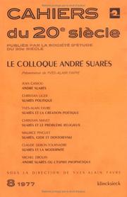 Cover of: colloque André Suarès.