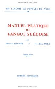 Cover of: Manuel pratique de langue suédoise by Gravier/Maurice