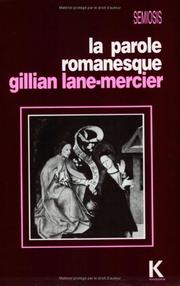 Cover of: La parole romanesque by Gillian Lane-Mercier