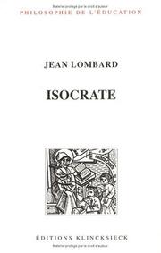 Cover of: Isocrate: rhétorique et éducation