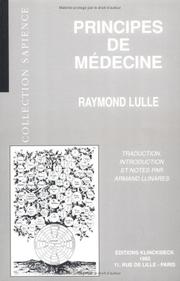 Cover of: Principes de médecine