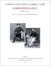 Cover of: Correspondance, 1862-1920 by Camille Saint-Saens