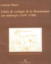 Cover of: Livres de zoologie de la Renaissance: une anthologie, 1450-1700