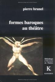 Cover of: Formes baroques au théâtre by Brunel, Pierre.