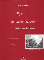 La Vida de Henry Brulard by Stendhal
