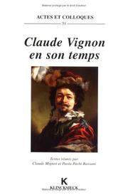 Cover of: Claude Vignon en son temps: actes du colloque international de l'université de Tours (28-29 janvier 1994)