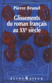 Cover of: Glissements du roman français au xxe s.