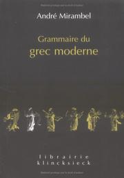 Cover of: Grammaire du grec moderne ed. 2002