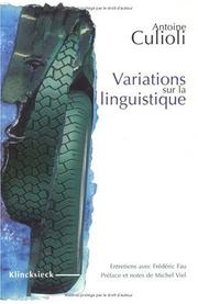 Cover of: Variations sur la linguistique: entretiens avec Frédéric Fau