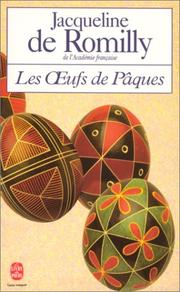 Cover of: Les oeufs de Pâques by Jacqueline de Romilly
