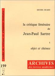 Cover of: La critique littéraire de Jean-Paul Sartre