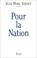Cover of: Pour la nation