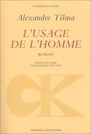 Cover of: L' usage de l'homme