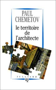 Cover of: Le territoire de l'architecte: essai