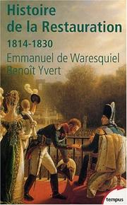 Cover of: Histoire de la restauration