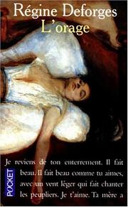 Cover of: L'Orage by Regine Deforges