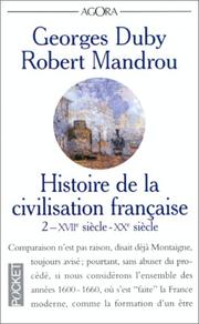 Cover of: Histoire De La Civilisation by Mandrou, Duby