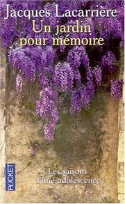 Cover of: Un jardin pour mémoire