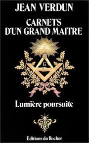Cover of: Carnets d'un grand maître by Jean Verdun