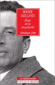 Cover of: Roger Vailland: éloge de la singularité
