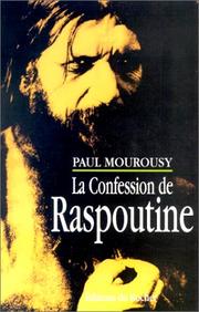 Cover of: La confession de Raspoutine