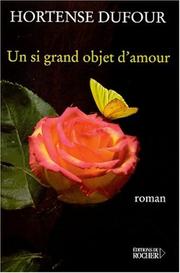 Cover of: Un si grand objet d'amour by Hortense Dufour