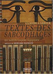 Textes des sarcophages du moyen empire égyptien by Carrier, Claude.