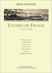 Cover of: Lettres de France, 1777-1778