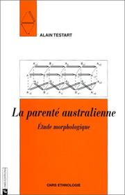 Cover of: La parenté australienne: étude morphologique