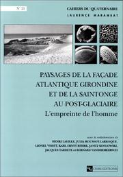 Cover of: Paysages de la façade atlantique girondine et de la Saintonge au post-glaciaire: l'empreinte de l'homme