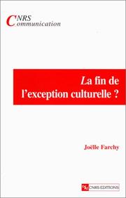 Cover of: La fin de l'exception culturelle?