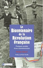 Cover of: Le bicentenaire de la Révolution française by Patrick Garcia