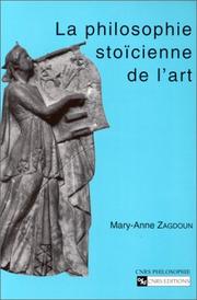 Cover of: La philosophie stoïcienne de l'art