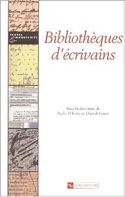 Cover of: Bibliothèques d'écrivains