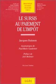 Cover of: Le sursis au paiement de l'impôt