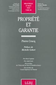 Cover of: Propriété et garantie