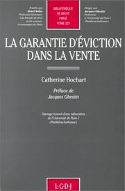 La garantie d'éviction dans la vente by Catherine Hochart