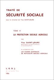 Cover of: La protection sociale agricole