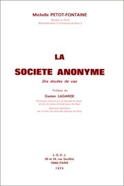 Cover of: La société anonyme: dix études de cas
