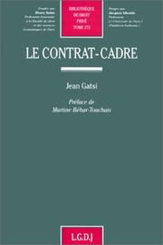 Cover of: Le contrat-cadre