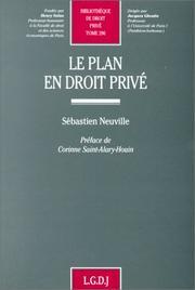 Cover of: Le plan en droit privé